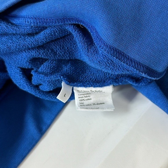 M.i.h Jeans Two Shot Sweatshirt Classic Blue Rainbow Patch Large - Picture 6 of 7